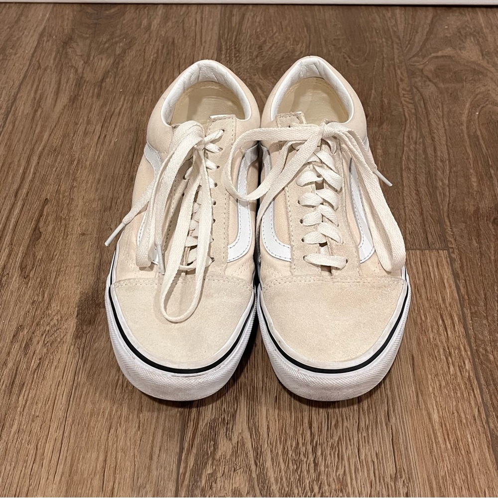 Vans Creme Suede Old Skool Sneakers - Picture 4 of 13